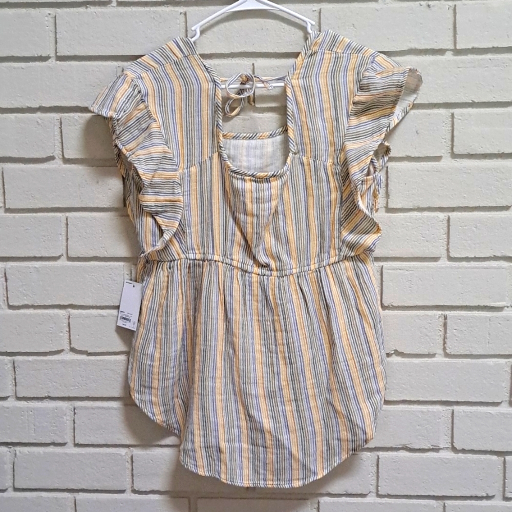 Maternity Sonoma Tie Striped Summer Top. Size Small NWT - Picture 4 of 8